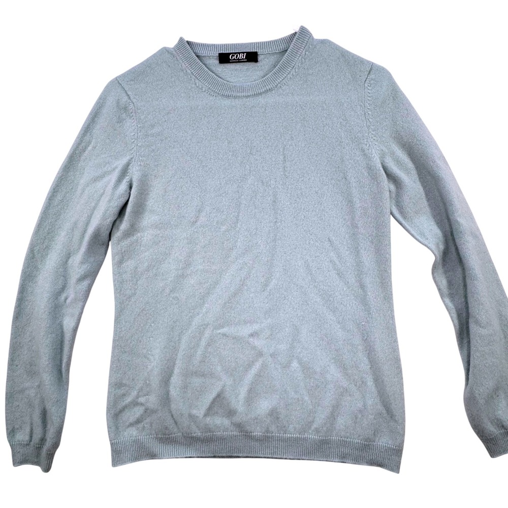 Gobi‎ Mongolian Cashmere Crewneck Sweater Women Size S Blue Pullover Minimalist